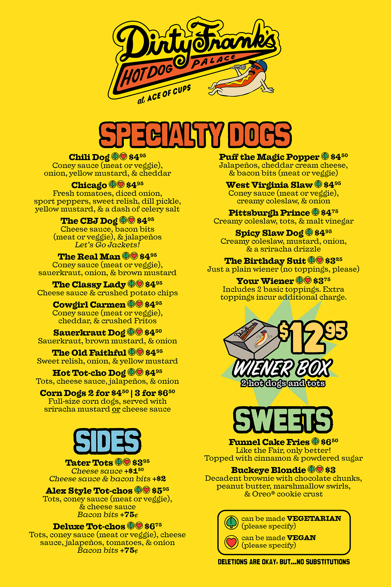 Ace of Cups Menu